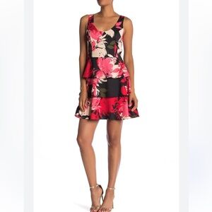 Trina Turk Jaelyn Floral Tiered Sleeveless Dress NEW